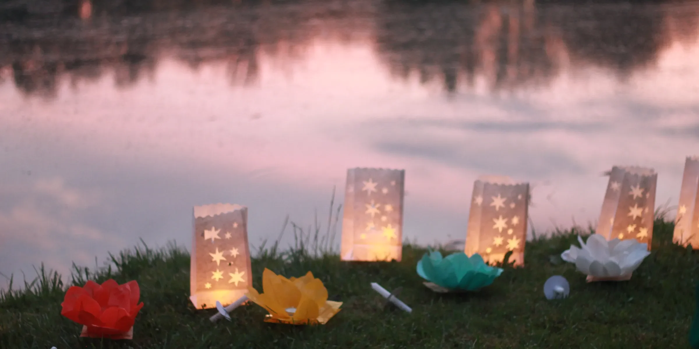 pond, glow, luminaries